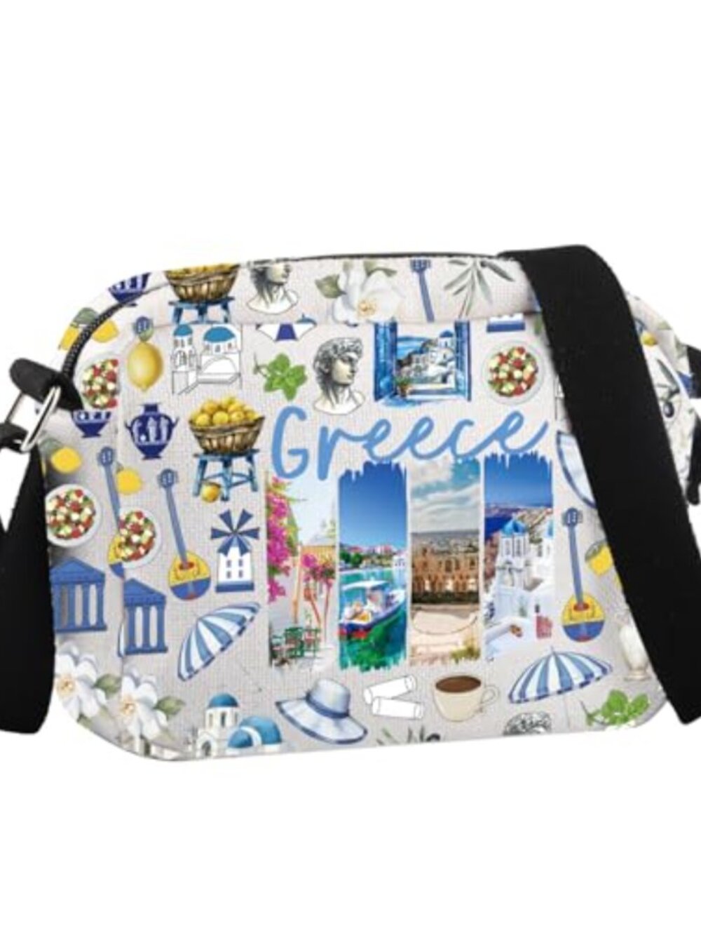 Quilted Cotton Crossbody Bag Adjustable Strap Travel Gift